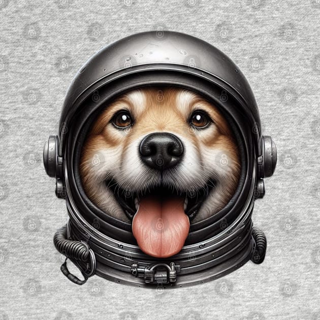 astronaut dog by EKLZR